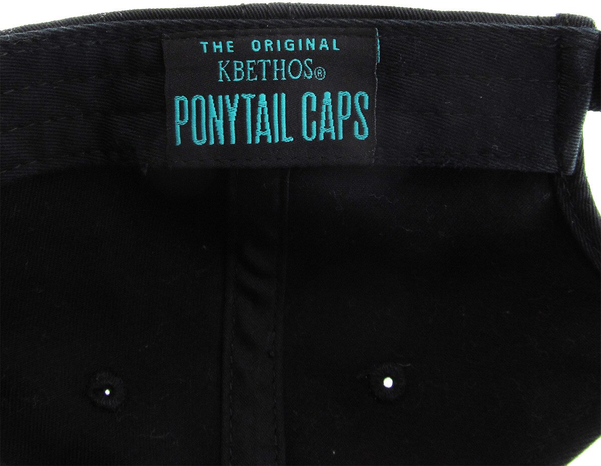 Classic Smooth Cotton Ponytail Ballcap Black